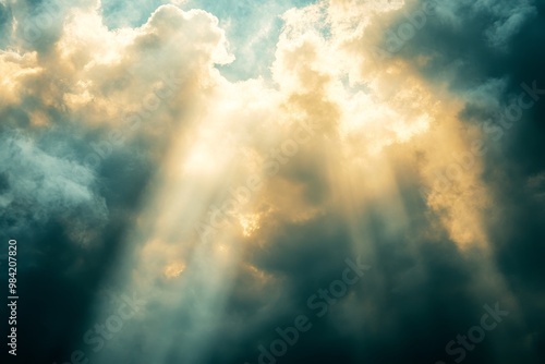 Sunbeams Through Dark Clouds