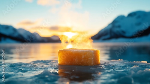 Muktuk Canada frozen whale skin and blubber enjoyed by Inuit communities in Iqaluit photo