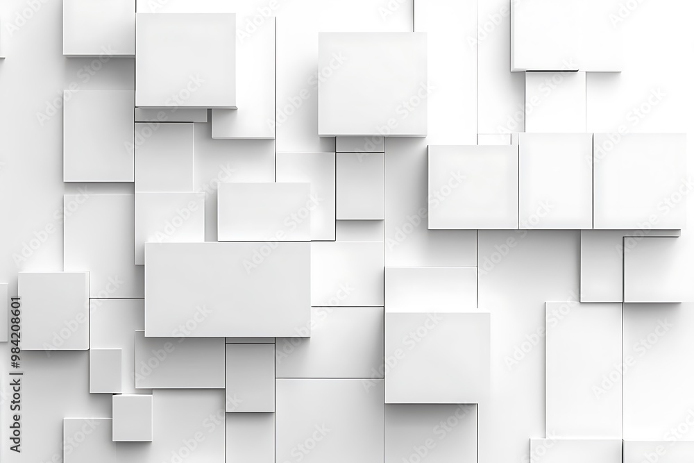 Abstract white background with squares and geometric Abstract white background with squares and geometric