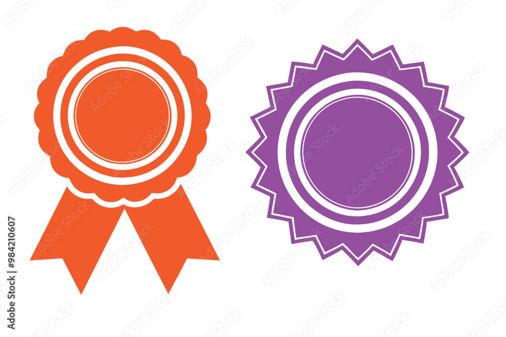 Set of Award Ribbon Icons Winner First Place Medals Vector Collection Set of Award Ribbon Icons Winner First Place Medals Vector Collection