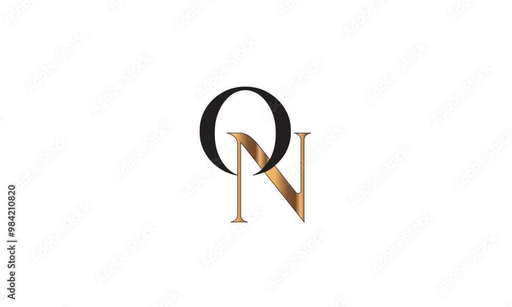 ON, NO, O, N Abstract Letters Logo Monogram