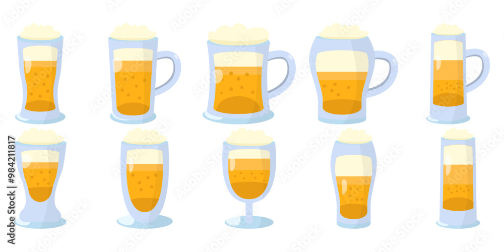 Beer Glass Vector Art Beer Glass Vector Art