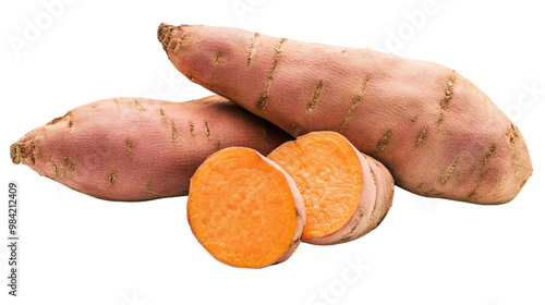 sweet potat isolated on transparent background