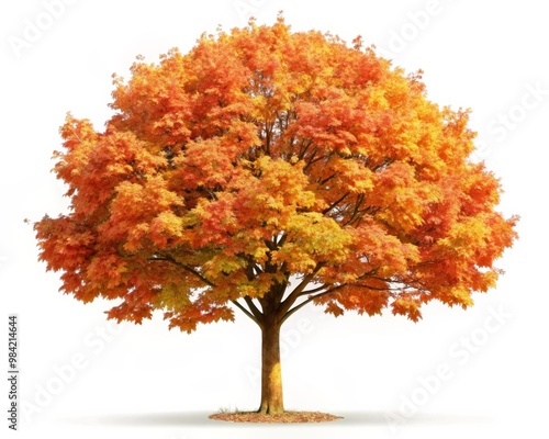 Isolated Maple Tree on White Background