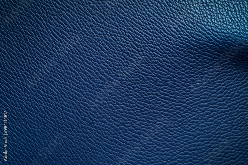 Dark Blue Grain Leather Texture. Background.