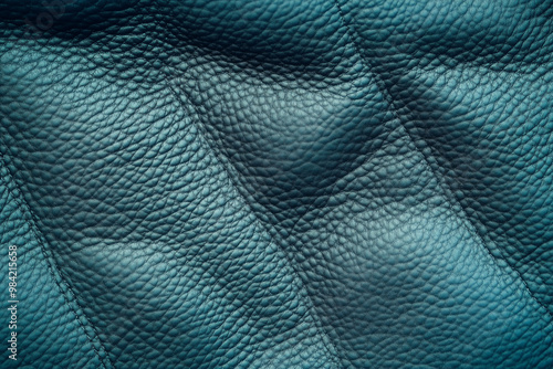 Turquoise Grain Leather Texture. Background.