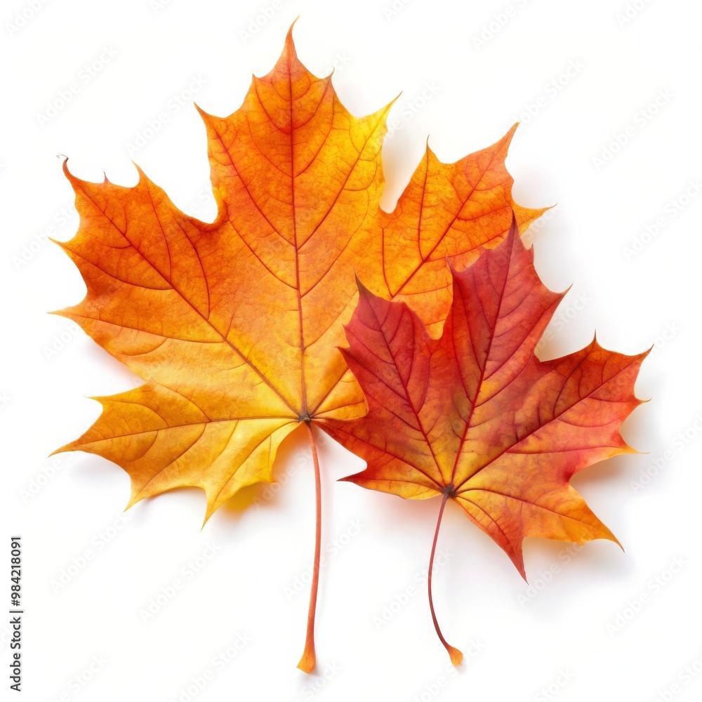 Beautiful Maple Leaf Isolated on White Background Beautiful Maple Leaf Isolated on White Background