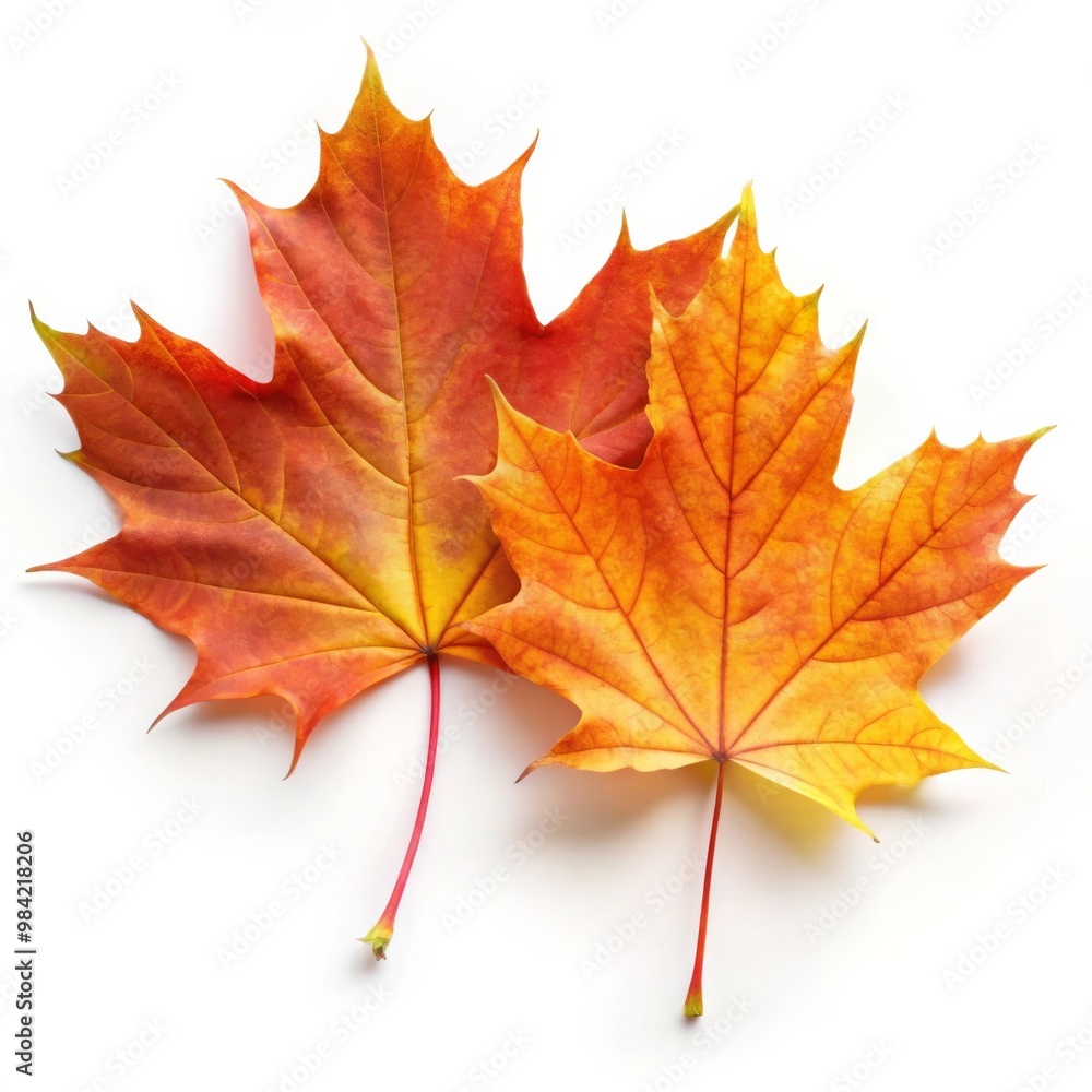 Fototapeta premium Beautiful Maple Leaf Isolated on White Background