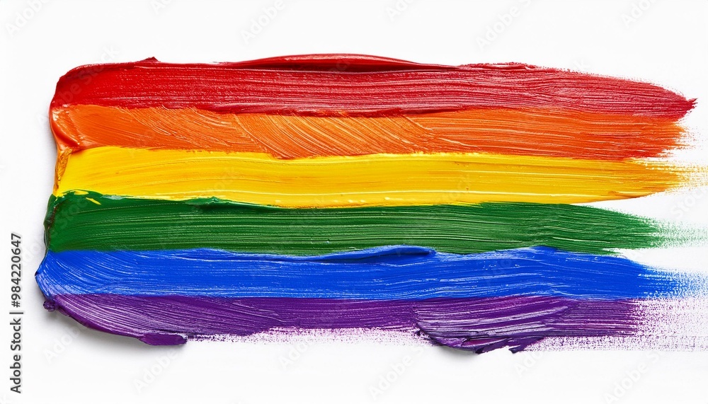 lgbtq oil brush stroke on white background lgbtq oil brush stroke on white background