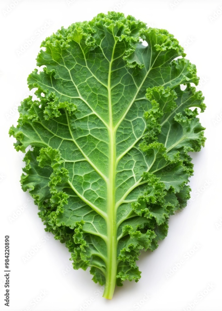 Fresh Bunch of Kale Leaves Isolated on White Background Fresh Bunch of Kale Leaves Isolated on White Background