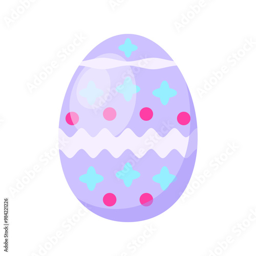 Decorative patterned colorful easter eggs icons vector illustration perfect for holiday easter