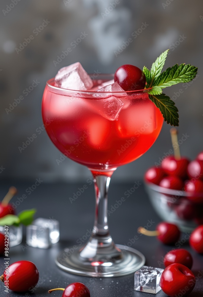 cocktail with cherry cocktail with cherry