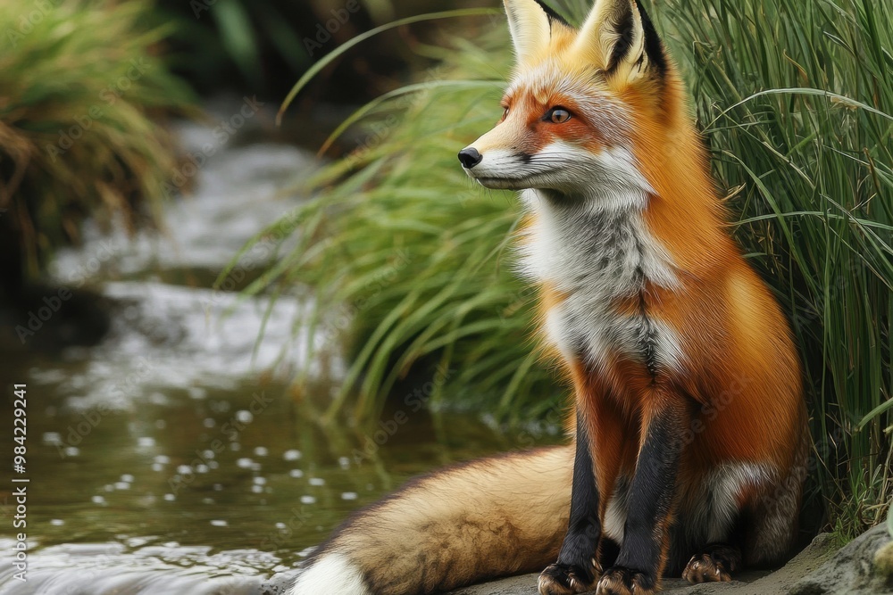 Naklejka premium Red Fox by Stream.