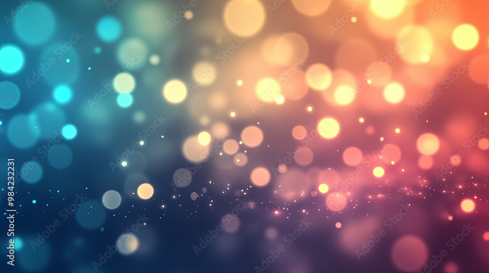 Abstract Blue and Orange Bokeh Background with Glittering Lights Abstract Blue and Orange Bokeh Background with Glittering Lights