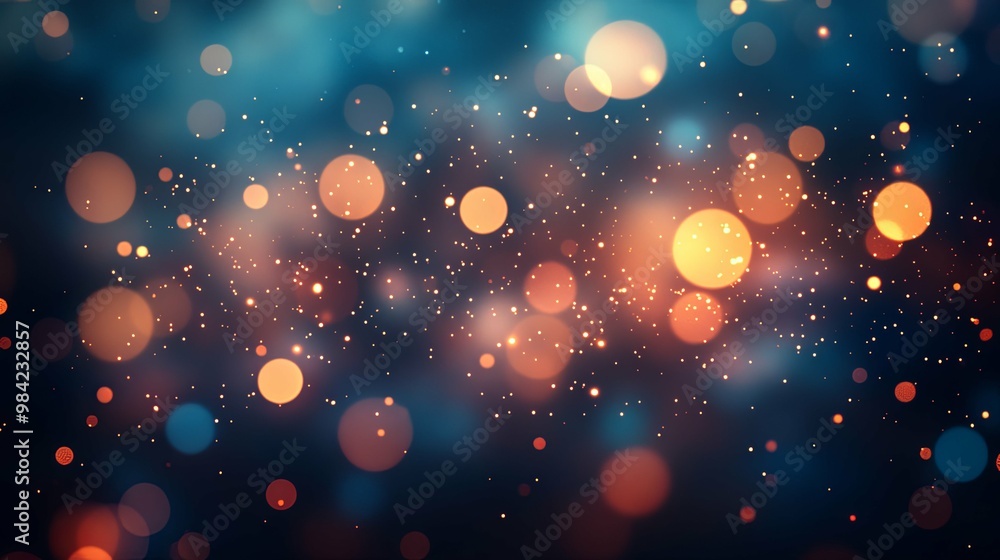 Abstract Background with Blurry Lights and Sparkles Abstract Background with Blurry Lights and Sparkles