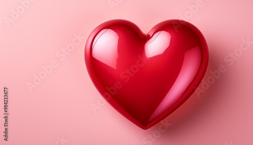 red heart on white background