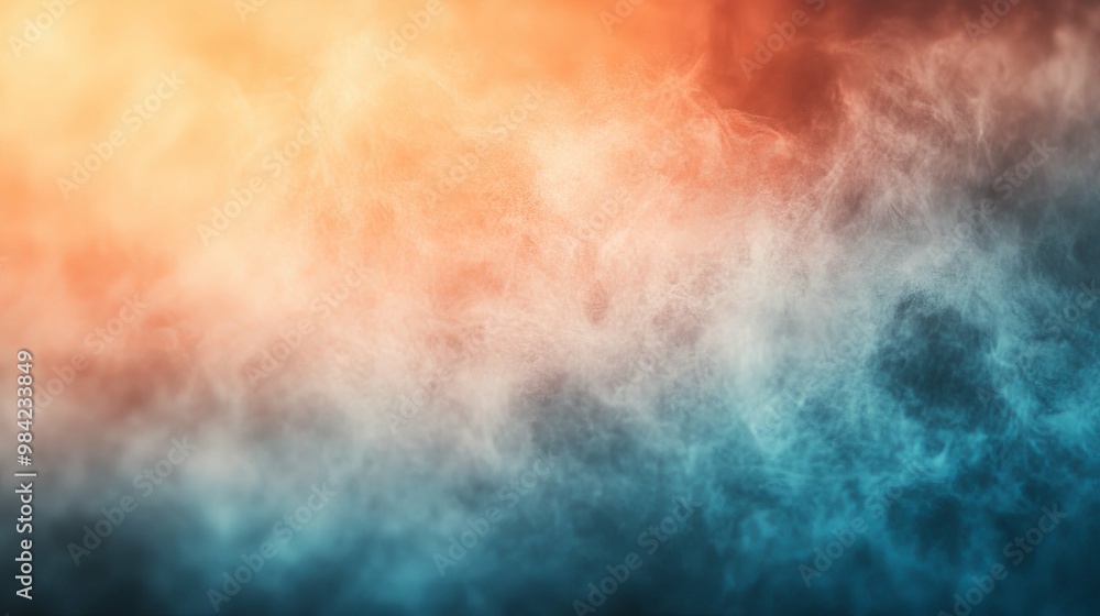 Abstract Blue and Orange Smoke Background Abstract Blue and Orange Smoke Background