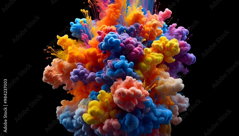 Eruption of Color: A Symphony in Motion Eruption of Color: A Symphony in Motion