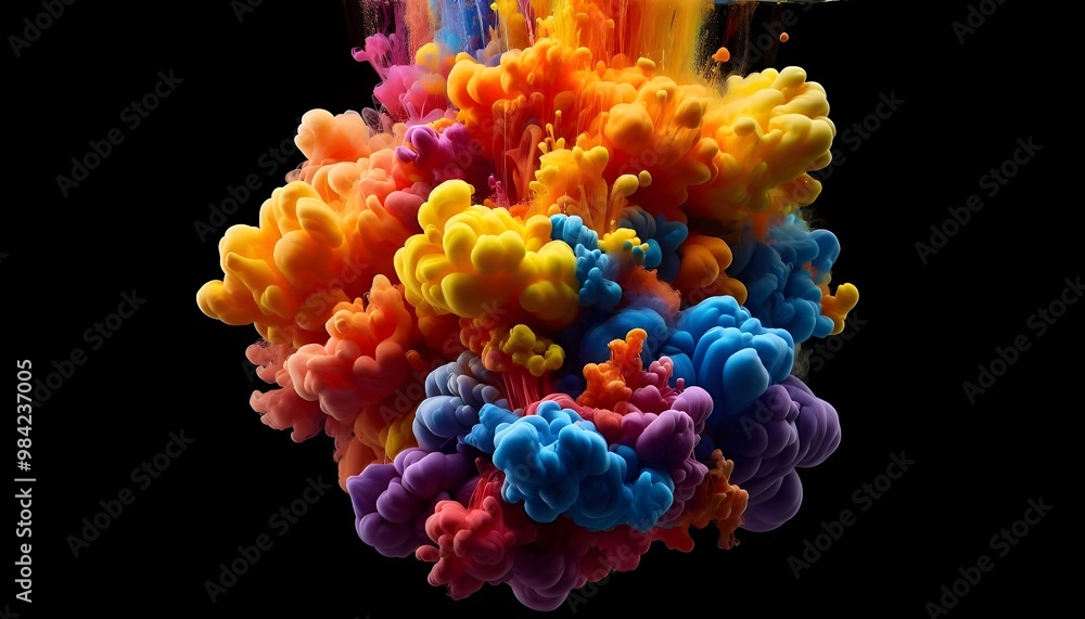 Eruption of Color: A Symphony in Motion Eruption of Color: A Symphony in Motion