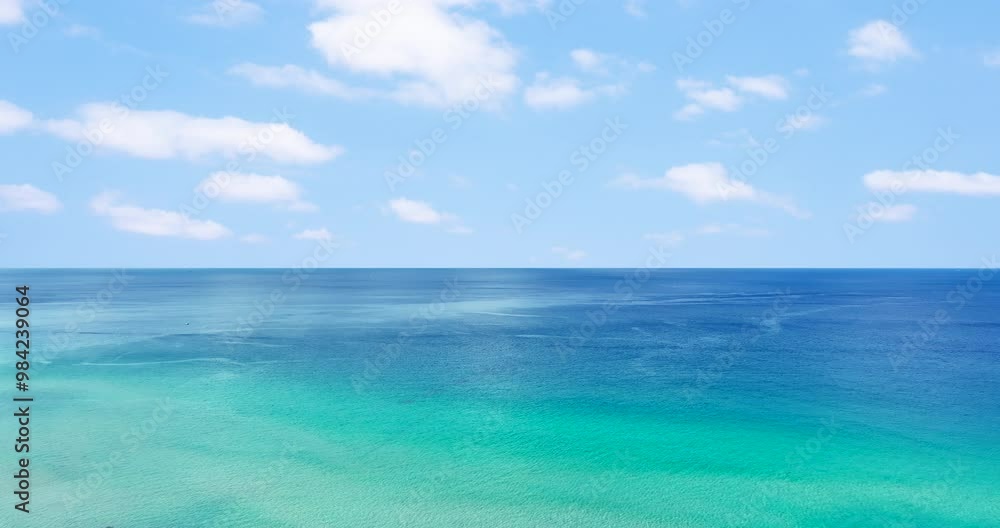 Drone flying scene landscape on seascape blue sea blue sky horizon tropical beach with blue sky Drone flying scene landscape on seascape blue sea blue sky horizon tropical beach with blue sky