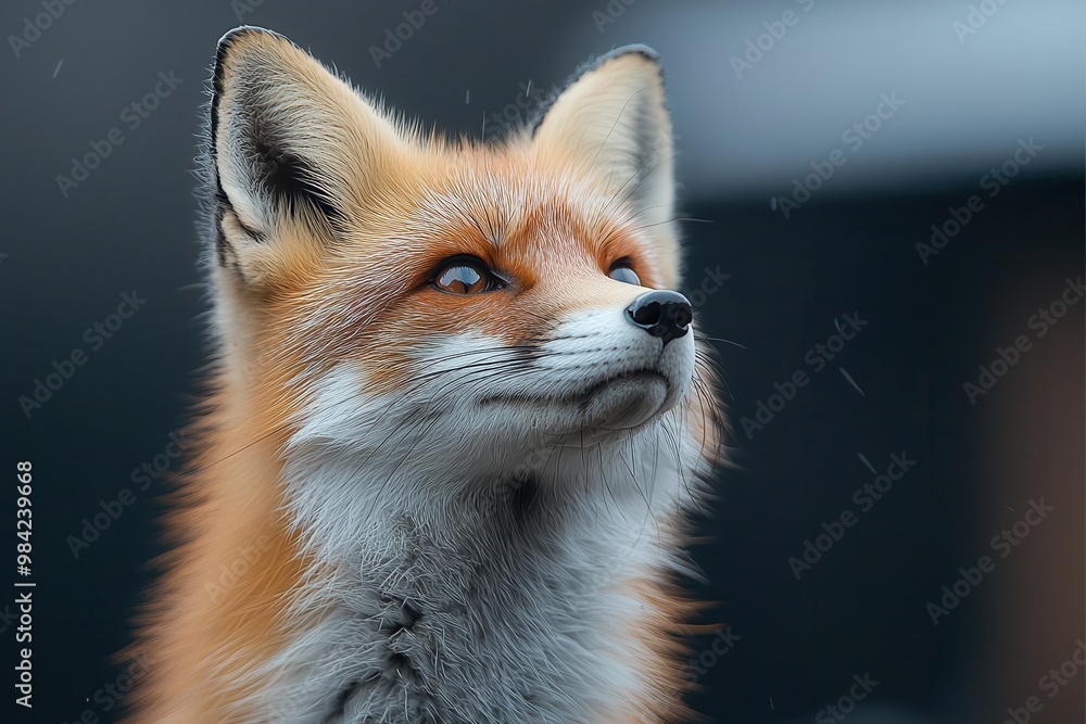 Obraz premium Fox, on white isolated background.