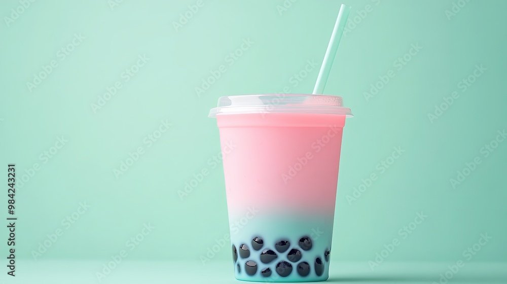Bubble tea concept background Bubble tea concept background