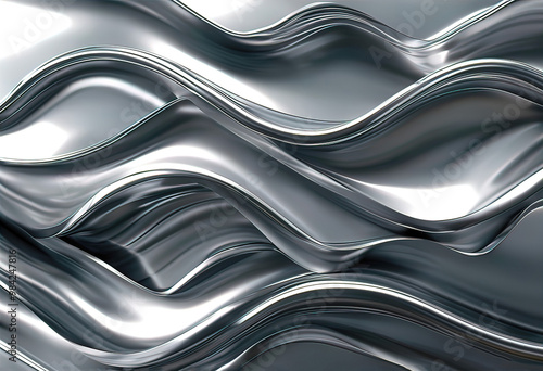 chrome metal wave background, colorful modern high tech abstract background