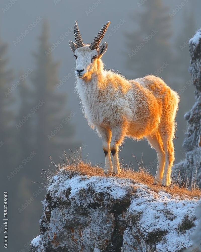 Mountain Goat Sunset. Mountain Goat Sunset.