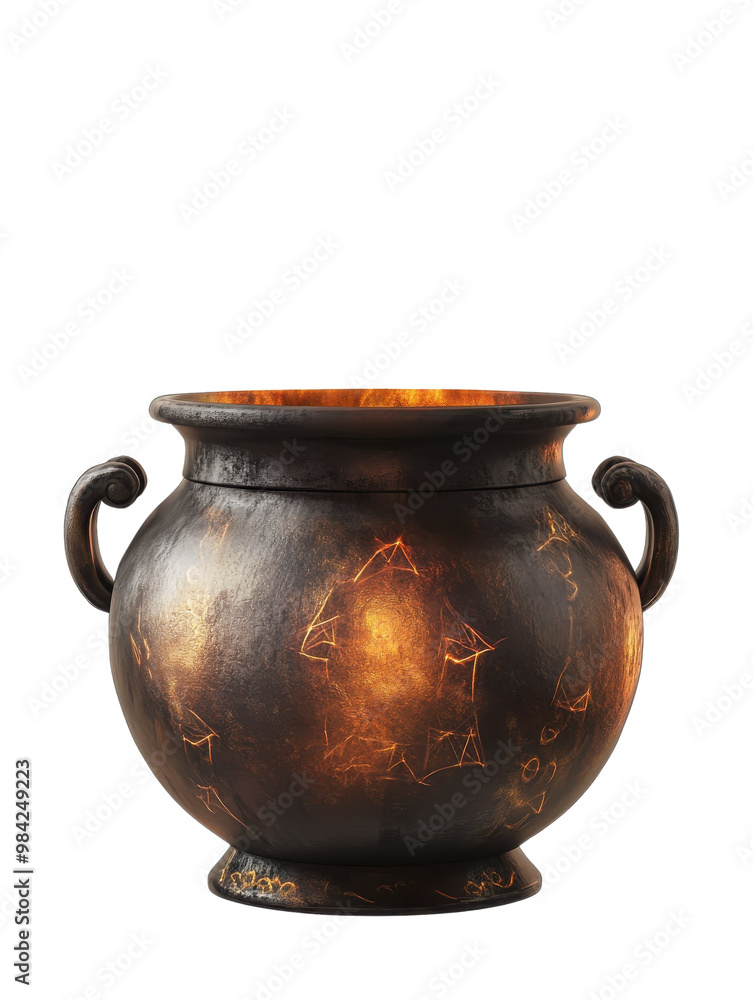 Ancient decorative pot, white isolate background Ancient decorative pot, white isolate background