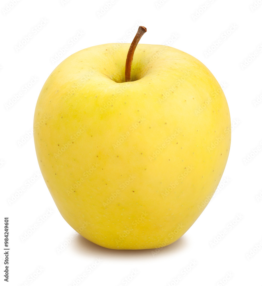 golden delicious apple path isolated on white golden delicious apple path isolated on white