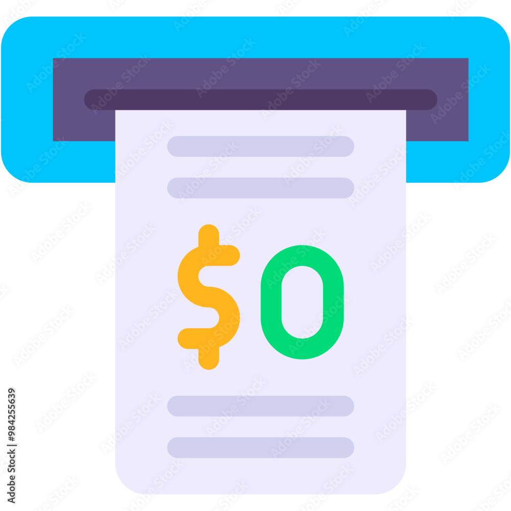 Vector Icon ATM, Finance, Economic Crises, Dollar, Zero Vector Icon ATM, Finance, Economic Crises, Dollar, Zero