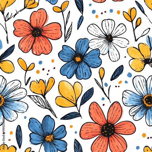 Floral Watercolor Pattern.