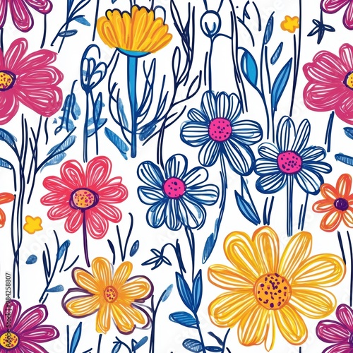 Colorful Floral Pattern.