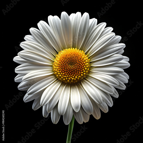 daisy on blackflower, daisy, nature, white, plant, isolated, camomile, summer, yellow, chamomile, blossom, beauty, macro, flora, petal, spring, garden, bloom, black, petals, floral, single, beautiful, photo