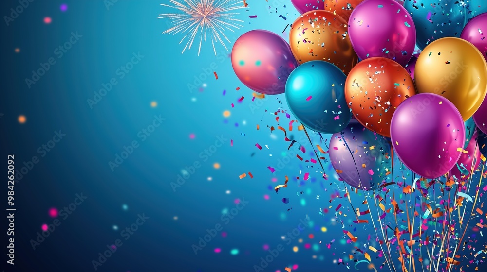 Happy birthday background. Flying golden balloons from bottom to top. Best wishes. Happy birthday background. Flying golden balloons from bottom to top. Best wishes.