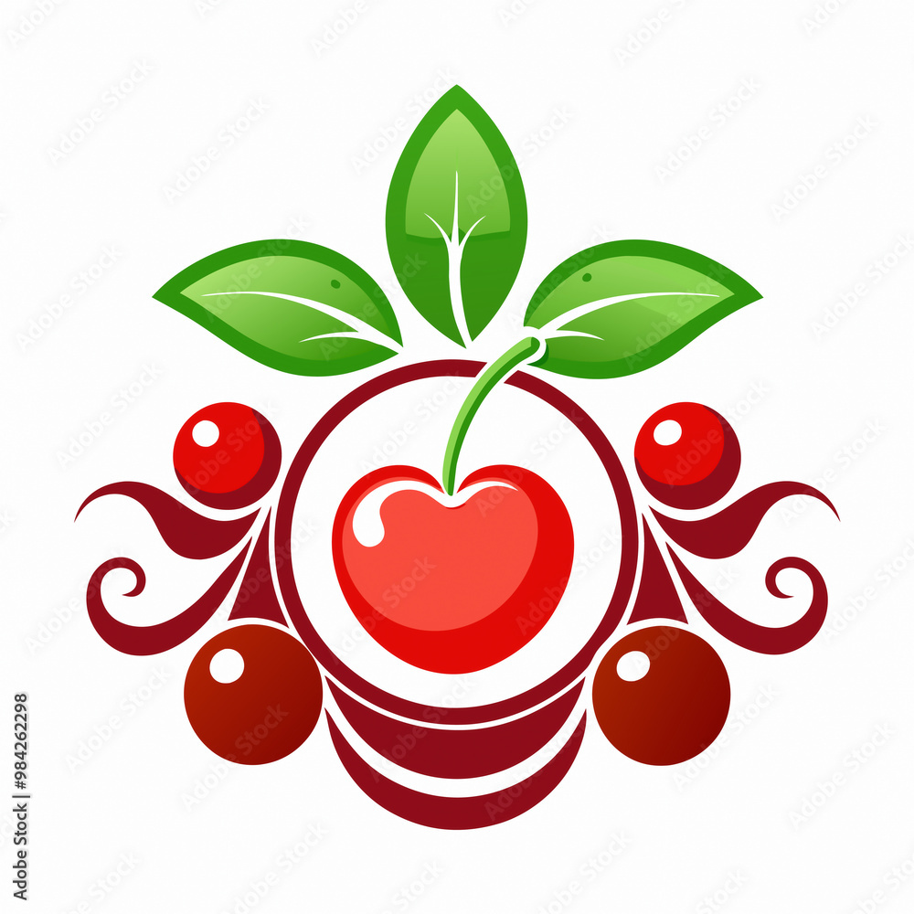 Minimalist Cherry Fruit Logo for Cherry Farms, Fruit Shops, and Cake Branding Minimalist Cherry Fruit Logo for Cherry Farms, Fruit Shops, and Cake Branding