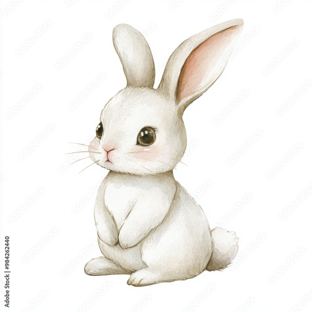 Cute Watercolor Bunny. Cute Watercolor Bunny.