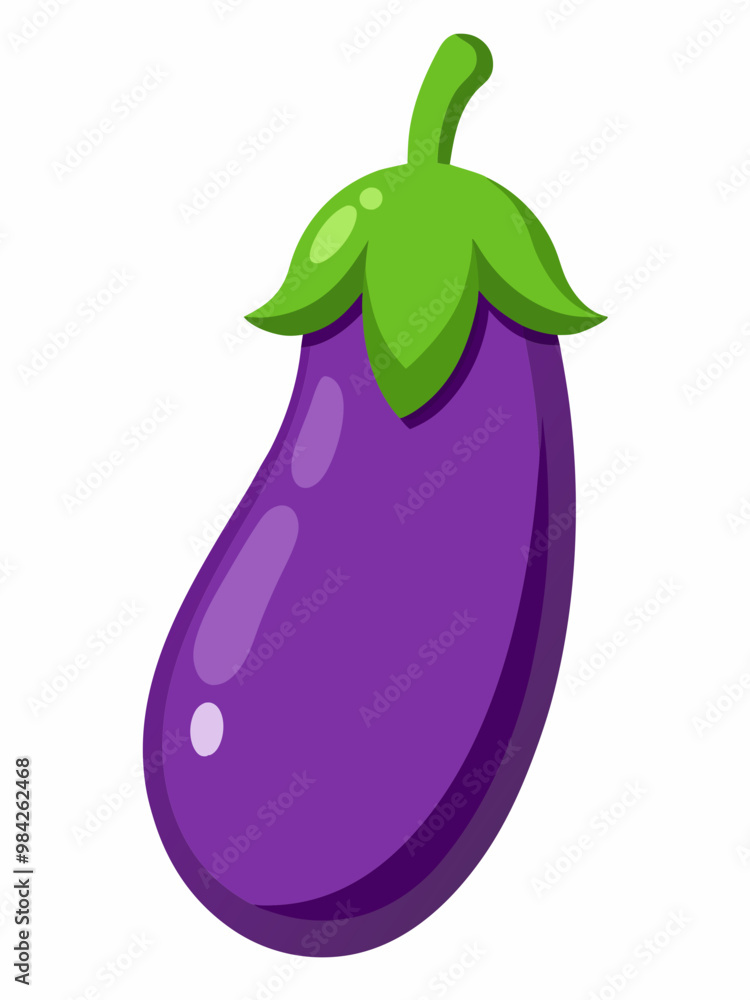 Fresh eggplant. Bright eggplant. Vegetable ingredient for the kitchen. stock illustration Fresh eggplant. Bright eggplant. Vegetable ingredient for the kitchen. stock illustration