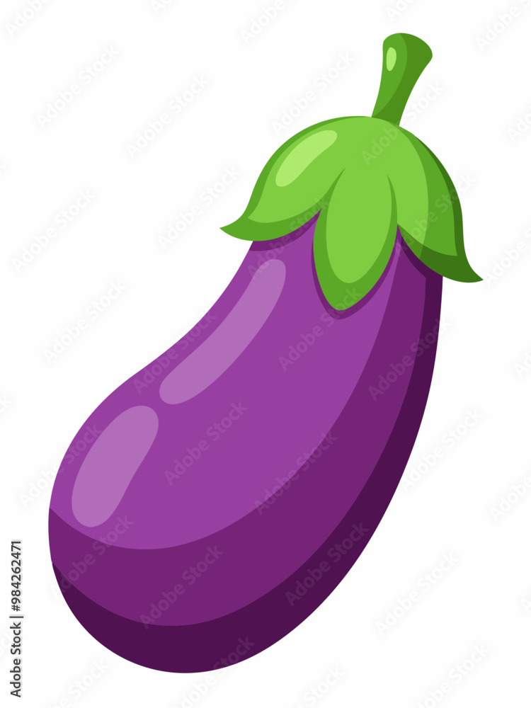 Fresh eggplant. Bright eggplant. Vegetable ingredient for the kitchen. stock illustration Fresh eggplant. Bright eggplant. Vegetable ingredient for the kitchen. stock illustration