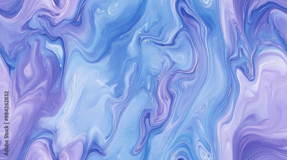 Obraz premium Blue and Purple Marbled Seamless Repeating Pattern Tile Design