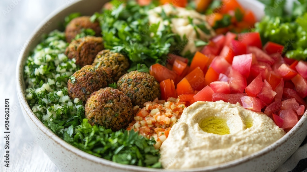 Vibrant Healthy Salad Bowl with Fresh Ingredients Vibrant Healthy Salad Bowl with Fresh Ingredients