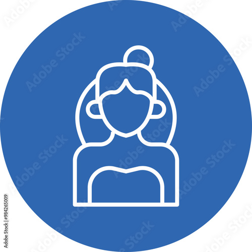 Bridesmaids line circle icon