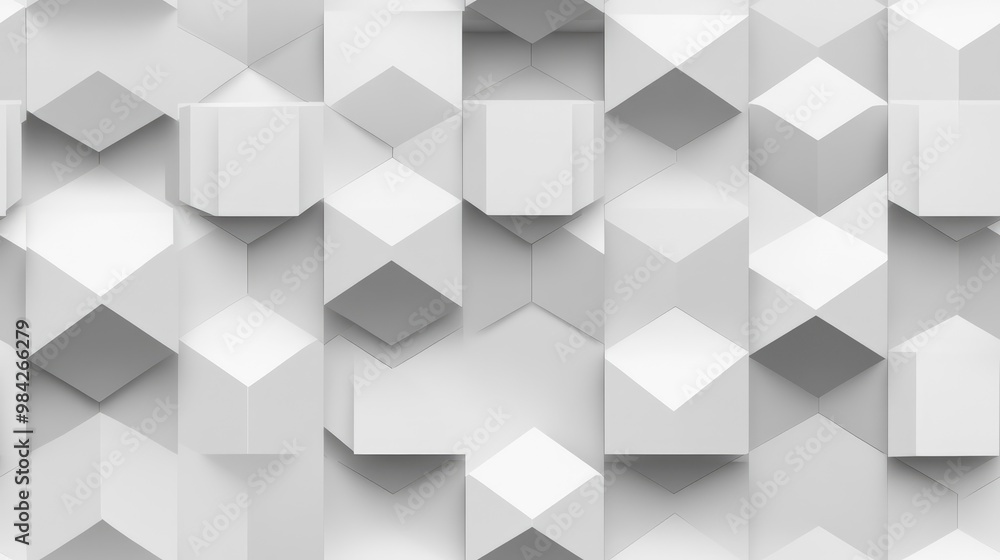 Fototapeta premium Isometric gray design on a white backdrop