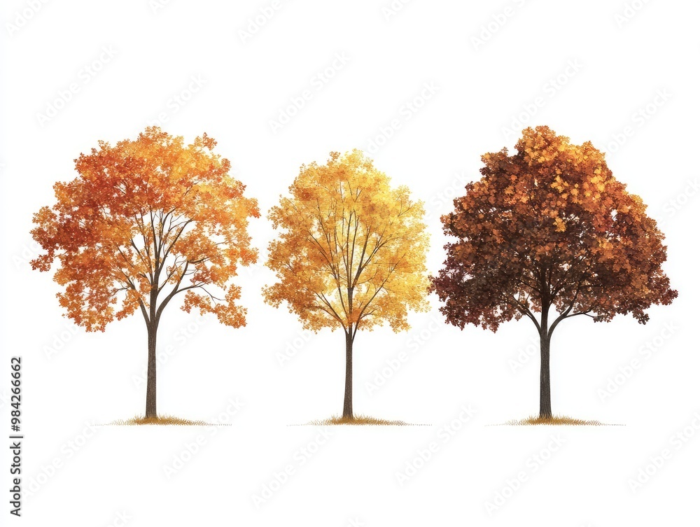 Naklejka premium autumn tree vector