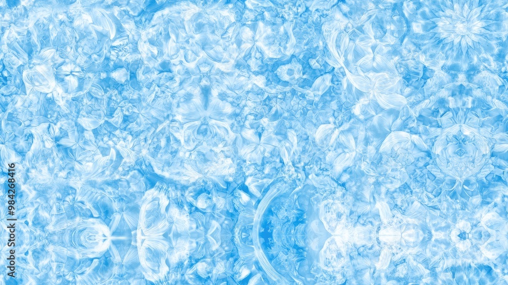 Light blue kaleidoscopic pattern background Light blue kaleidoscopic pattern background