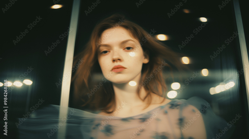 Fototapeta premium Girl on a Polaroid photo