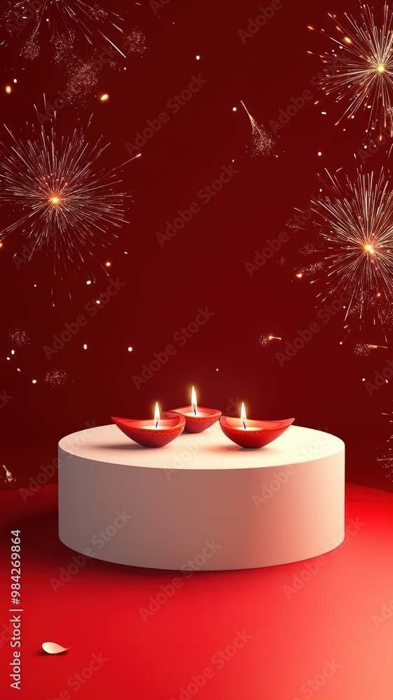 Banner design for diwali festival and podium,Diwali light decoration candle with fireworks,Stage,Product display Showcase design sparkle background,Deepavali,Dipavali,3D podium illustration. Banner design for diwali festival and podium,Diwali light decoration candle with fireworks,Stage,Product display Showcase design sparkle background,Deepavali,Dipavali,3D podium illustration.