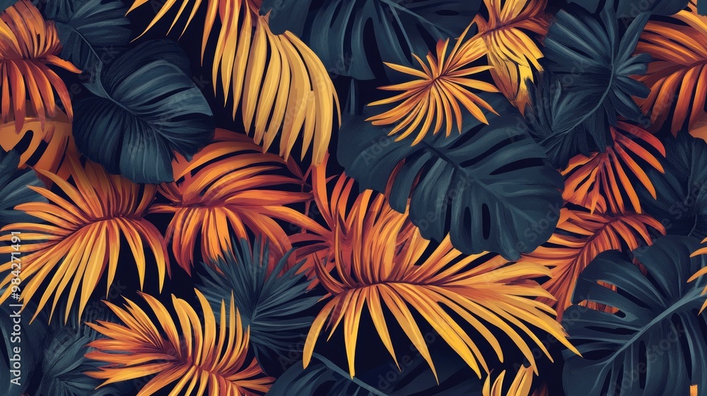 Tropical foliage pattern Tropical foliage pattern