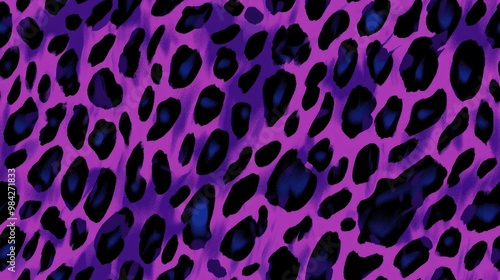 Seamless leopard pattern Graphic design element Black seamless animal print Violet jungle pattern Violet skin textures Dot texture design Zebra detail