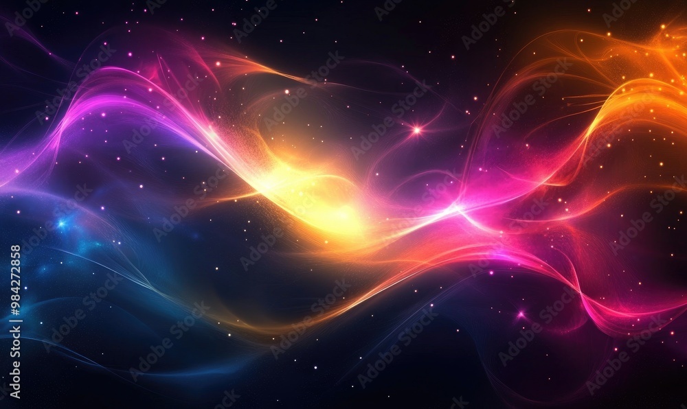 Abstract colorful fractal light background featuring line art illustration Abstract colorful fractal light background featuring line art illustration